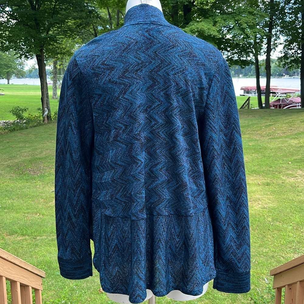 Apt. 9 Sparkly Open Swing Sweater Jacket Xl - image 3